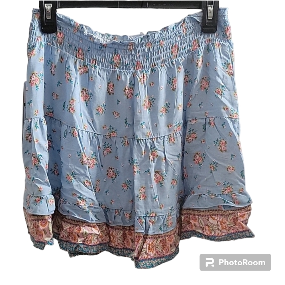 Kingston Grey Floral Blue skirt